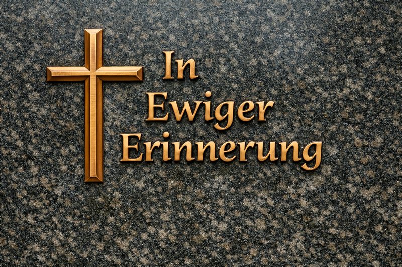 Nachbeschriftung vor Ort: Ein Steinmetz graviert mit Hammer und Meißel einen Grabstein auf dem Friedhof
